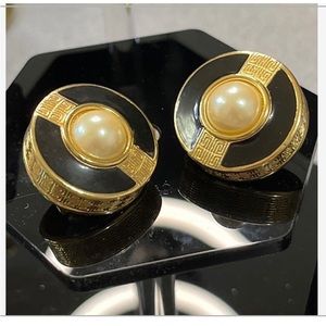 Givenchy Vintage 1980s Couture Gold Plated Clip Earrings